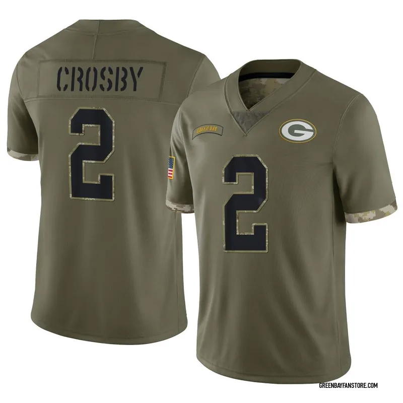 Mason Crosby Jersey Green Bay Packers Olive/Camo Salute to Service Limited  Jersey