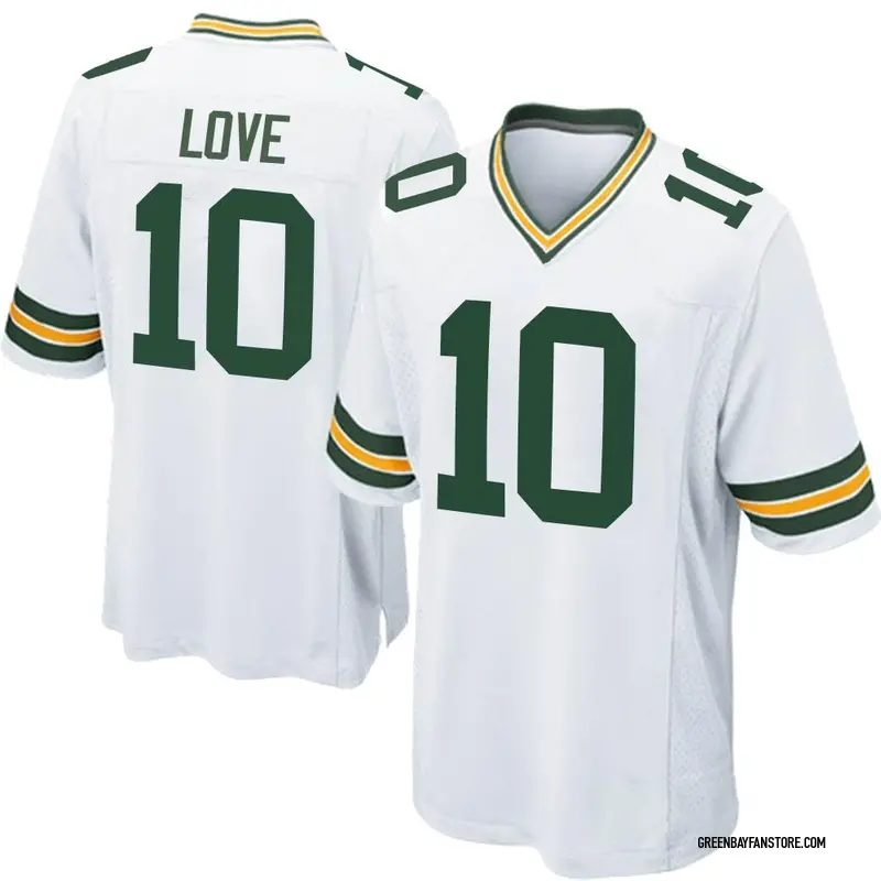Packers #10 Jordan Love Nike Away Limited Jersey 2XL White